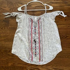 Floral Off the Shoulder Top with Adjustable Straps